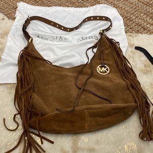 Michael Kors suede fringe purse